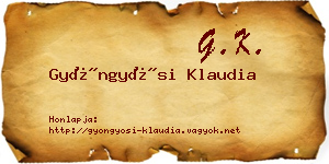 Gyöngyösi Klaudia névjegykártya