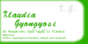 klaudia gyongyosi business card